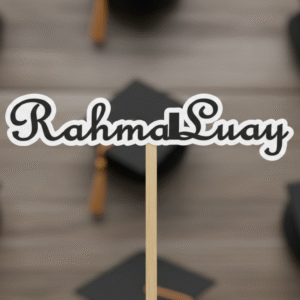 ستكرات تخرج (اسمك مطبوع )طباعه 3d تدوم طول العمر 