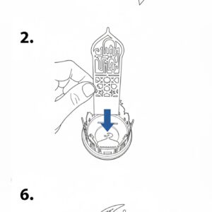 إضاءة رمضان 3D المضيئة - تصميم مسجد وهلال (ديكور رمضاني تزين به مائده الافطار)